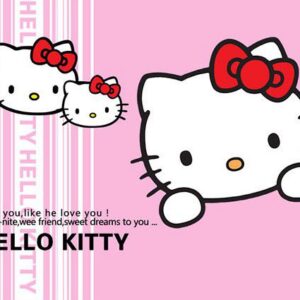 Tranh Dán Tường Hello Kitty