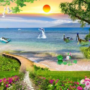 Tranh Dán Tường Cảnh Biển