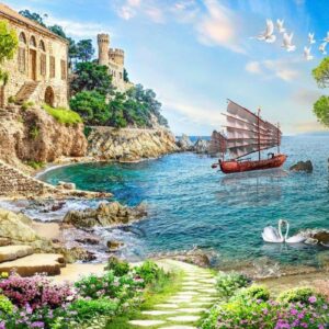 Tranh Dán Tường Cảnh Biển