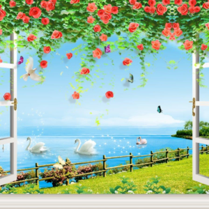 Tranh Dán Tường Cửa Sổ