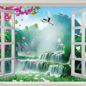Tranh Dán Tường Cửa Sổ