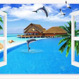 Tranh Dán Tường Cửa Sổ