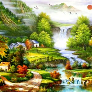 Tranh Dán Tường Sơn Thủy Phong Cảnh
