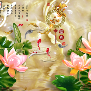 Tranh Dán Tường Hoa Sen 04