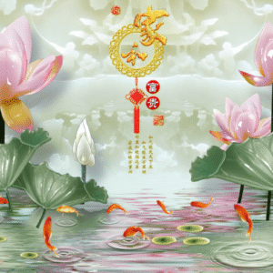 Tranh Dán Tường Hoa Sen 02