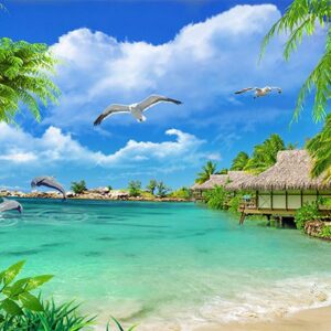 Tranh Dán Tường Cảnh Biển
