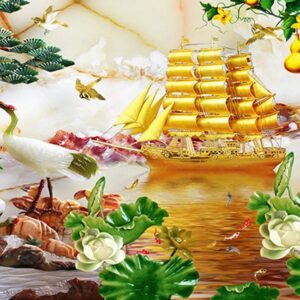 Tranh Dán Tường Phú Quý Thuận Buồm Xuôi Gió