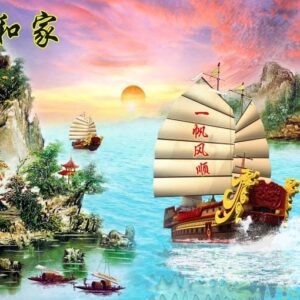 Tranh Dán Tường Phú Quý Thuận Buồm Xuôi Gió
