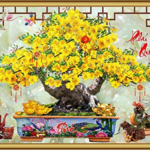 Tranh Dán Tường Phú Quý Thuận Buồm Xuôi Gió