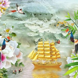 Tranh Dán Tường Phú Quý Thuận Buồm Xuôi Gió
