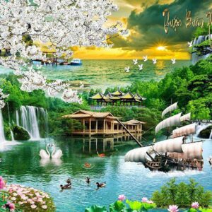Tranh Dán Tường Phú Quý Thuận Buồm Xuôi Gió