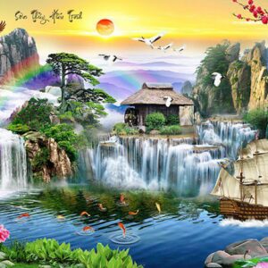 Tranh Dán Tường Phú Quý Thuận Buồm Xuôi Gió