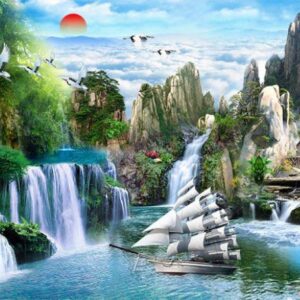 Tranh Dán Tường Phú Quý Thuận Buồm Xuôi Gió