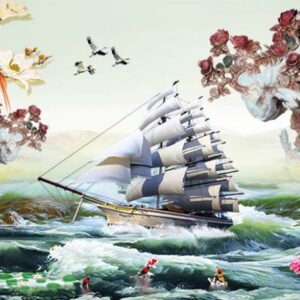Tranh Dán Tường Phú Quý Thuận Buồm Xuôi Gió