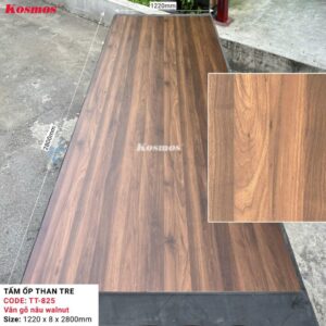 Tấm Ốp Than Tre Cao Cấp Vân Gỗ Nâu