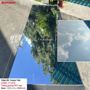 Tấm Ốp Than Tre Cao Cấp Tráng Gương PET bạc