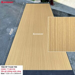 Tấm Ốp Than Tre Cao Cấp Gỗ Chống Xước Vàng